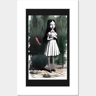 Wednesday Addams Drawing Posters and Art